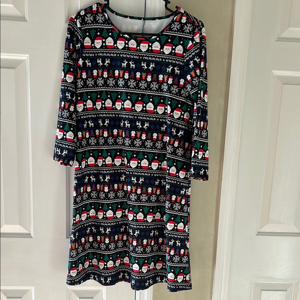 Festive Holiday Patterned Dress